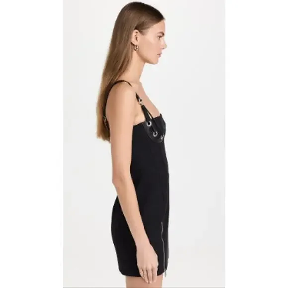 Dion Lee FAN LACE ZIP MINI DRESS